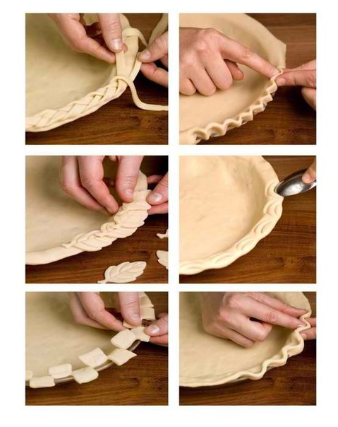 Как сделать красивые края у пирога