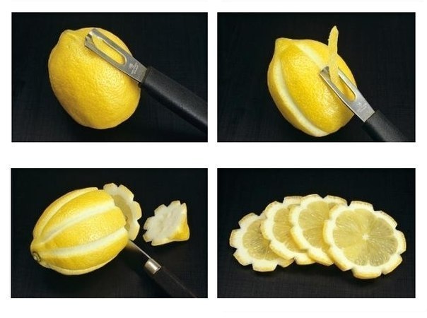 Оригинально нарезаем лимон