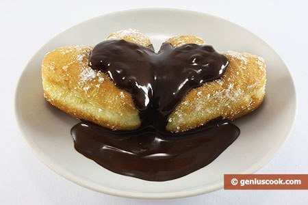 Пончики с шоколадом "Валентинки"