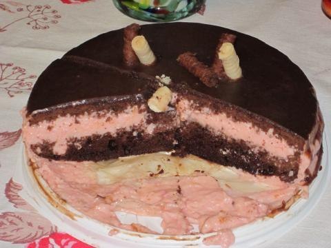 Шоколадно-зефирный тортик