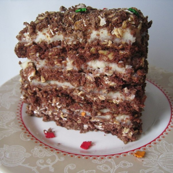 Торт шоколадно-геркулесовый