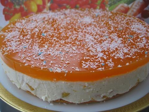 Персиковый торт-суфле.