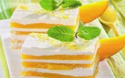 Творожный десерт с манго 