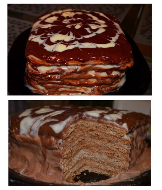 торт медово-шоколадный