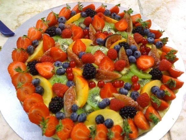 Оформляем тортики фруктами