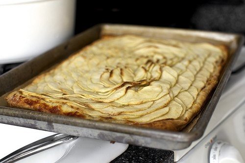 Яблочный пирог "Мозаика" с карамелью 