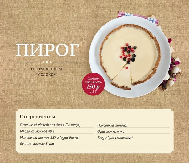 Рецепт вкуснейшего пирога со сгущенкой! 