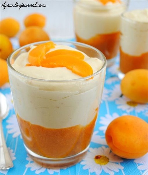 Кремовый десерт с абрикосовым желе от olyaw 