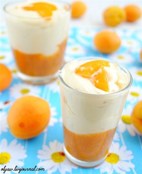 Кремовый десерт с абрикосовым желе от olyaw 